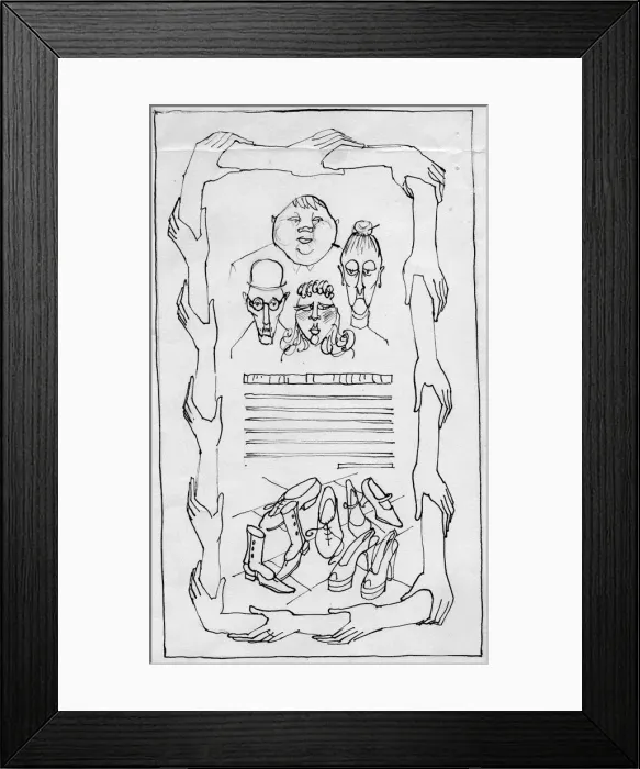 Framed Print : Linked hands, 1952. Creator: Shirley Markham Framed Print : Linked hands, 1952. Creator: Shirley Markham