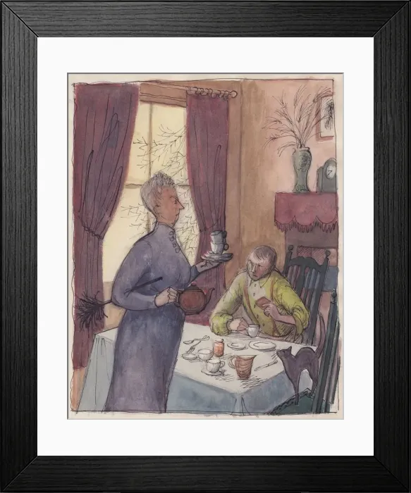 Framed Print : Boarding house landlady, 1952. Creator: Shirley Markham Framed Print : Boarding house landlady, 1952. Creator: Shirley Markham