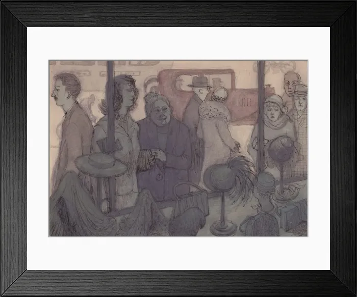 Framed Print : Hat shop window, c1952. Creator: Shirley Markham Framed Print : Hat shop window, c1952. Creator: Shirley Markham