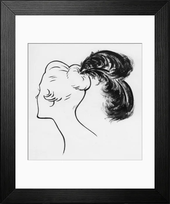 Framed Print : Woman with ostrich feathers, c1950. Creator: Shirley Markham Framed Print : Woman with ostrich feathers, c1950. Creator: Shirley Markham