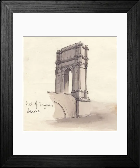 Framed Print : Arch of Trajan, Ancona, 1951. Creator: Shirley Markham Framed Print : Arch of Trajan, Ancona, 1951. Creator: Shirley Markham