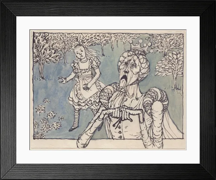 Framed Print : Alice and the White Queen, 1953. Creator: Shirley Markham Framed Print : Alice and the White Queen, 1953. Creator: Shirley Markham