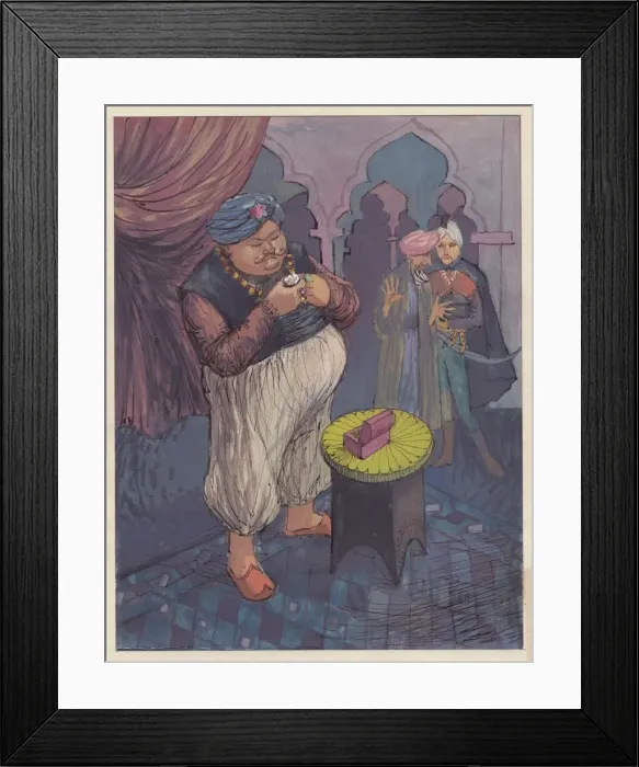 Framed Print : Illustration for a fairy story, 1953. Creator: Shirley Markham Framed Print : Illustration for a fairy story, 1953. Creator: Shirley Markham