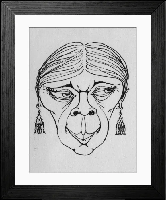 Framed Print : Grotesque face, 1952. Creator: Shirley Markham Framed Print : Grotesque face, 1952. Creator: Shirley Markham