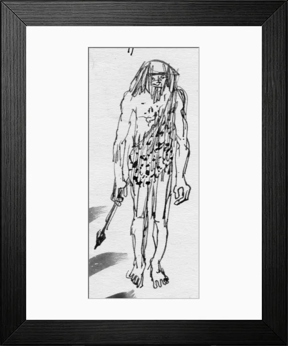 Framed Print : Caveman, c1950. Creator: Shirley Markham Framed Print : Caveman, c1950. Creator: Shirley Markham