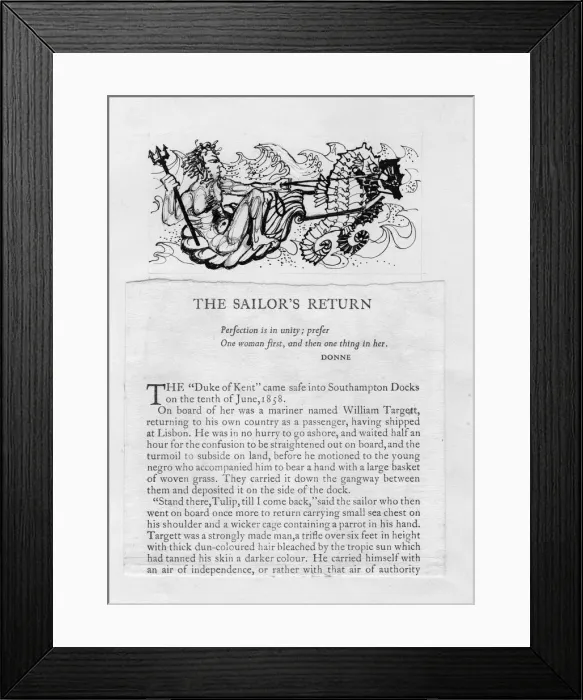Framed Print : The Sailors Return, 1952. Creator: Shirley Markham Framed Print : The Sailors Return, 1952. Creator: Shirley Markham