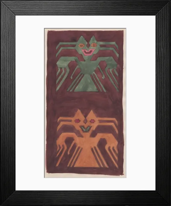 Framed Print : South American textile design, 1951. Creator: Shirley Markham Framed Print : South American textile design, 1951. Creator: Shirley Markham