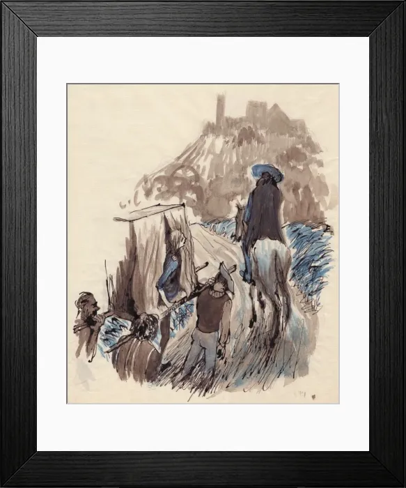 Framed Print : Woman in a litter, c1950. Creator: Shirley Markham Framed Print : Woman in a litter, c1950. Creator: Shirley Markham