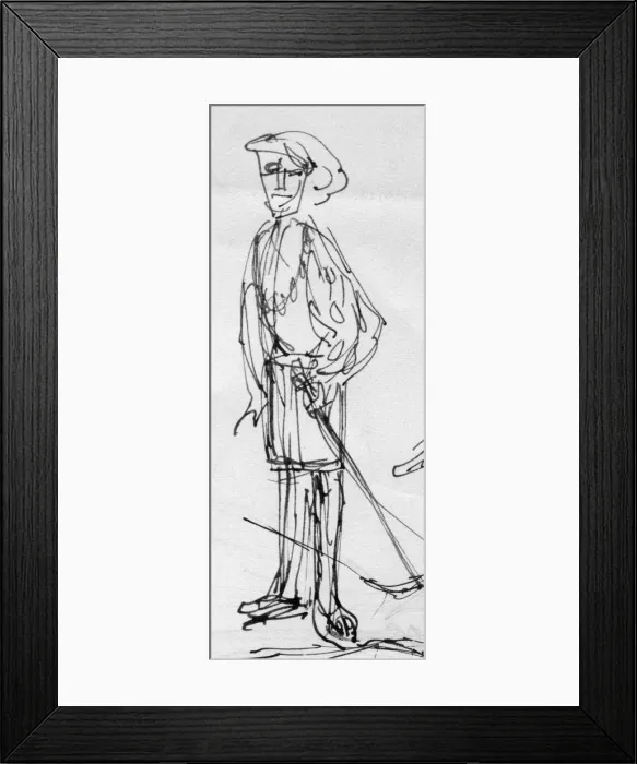 Framed Print : Man in period costume, c1950. Creator: Shirley Markham Framed Print : Man in period costume, c1950. Creator: Shirley Markham