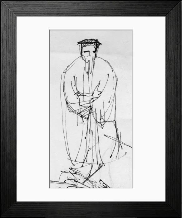 Framed Print : Man in period costume, c1950. Creator: Shirley Markham Framed Print : Man in period costume, c1950. Creator: Shirley Markham