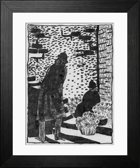 Framed Print : Flower-seller, 1952. Creator: Shirley Markham Framed Print : Flower-seller, 1952. Creator: Shirley Markham