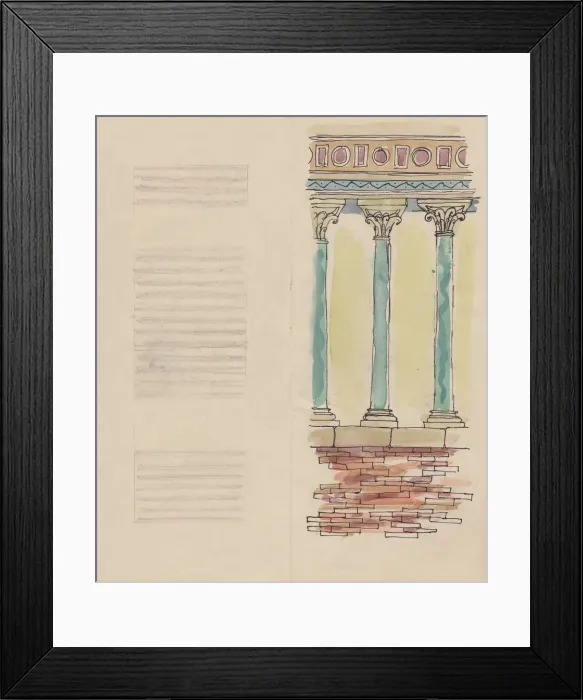 Framed Print : Florence leaflet, 1952. Creator: Shirley Markham Framed Print : Florence leaflet, 1952. Creator: Shirley Markham