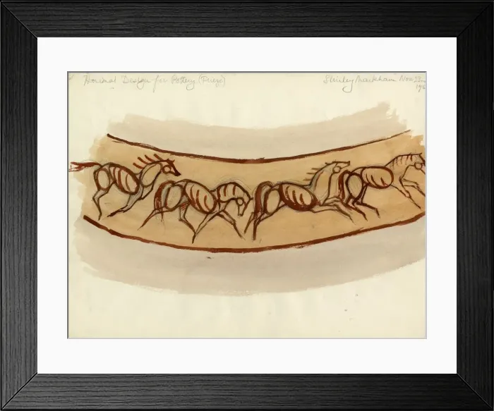 Framed Print : Animal design for pottery, c1950. Creator: Shirley Markham