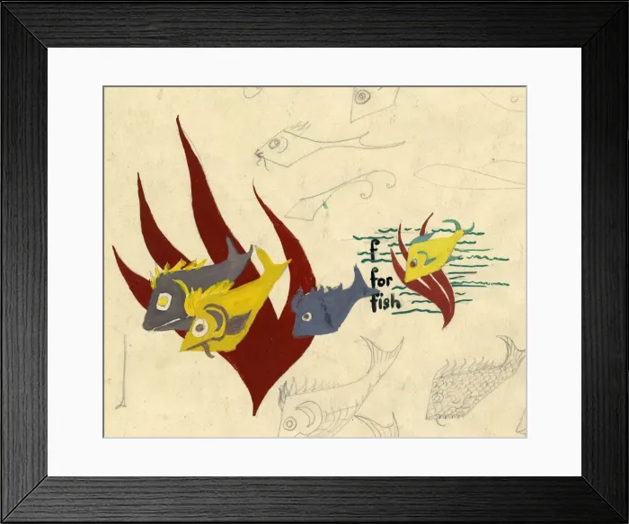 Framed Print : Fish illustration, c1950. Creator: Shirley Markham Framed Print : Fish illustration, c1950. Creator: Shirley Markham