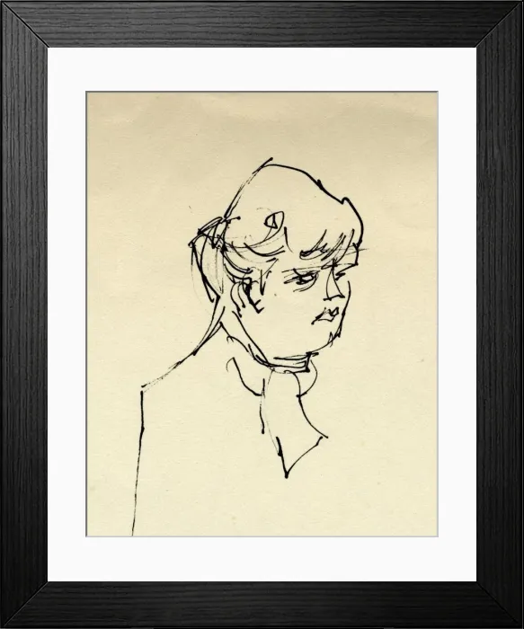 Framed Print : Head of a woman, 1953. Creator: Shirley Markham Framed Print : Head of a woman, 1953. Creator: Shirley Markham