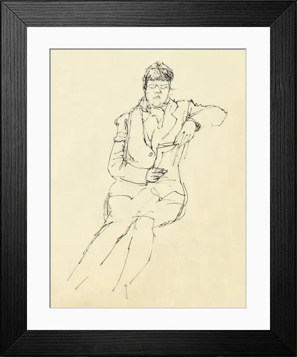 Framed Print : Seated woman reading, 1953. Creator: Shirley Markham Framed Print : Seated woman reading, 1953. Creator: Shirley Markham
