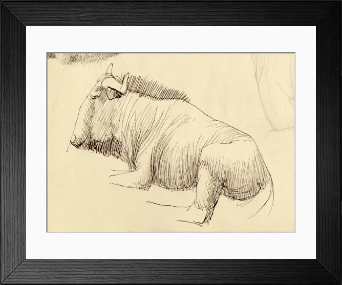 Framed Print : Gnu, c1951. Creator: Shirley Markham Framed Print : Gnu, c1951. Creator: Shirley Markham