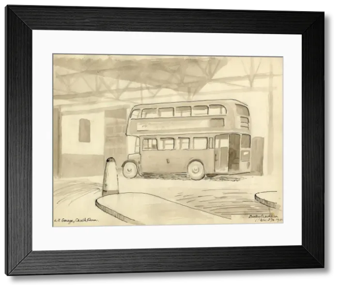 Framed Print : L. T. Garage, Chalk Farm, 1950. Creator: Shirley Markham Framed Print : L. T. Garage, Chalk Farm, 1950. Creator: Shirley Markham