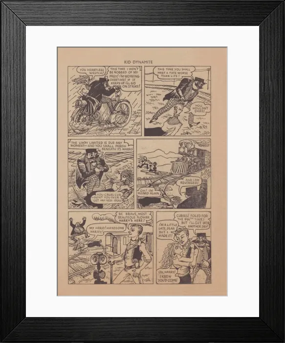 Framed Print : Desperate Desmond, cartoon strip, c1955. Creator: Shirley Markham Framed Print : Desperate Desmond, cartoon strip, c1955. Creator: Shirley Markham