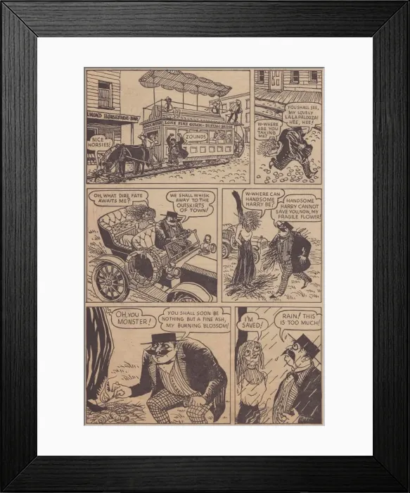 Framed Print : Desperate Desmond, cartoon strip, c1955. Creator: Shirley Markham Framed Print : Desperate Desmond, cartoon strip, c1955. Creator: Shirley Markham