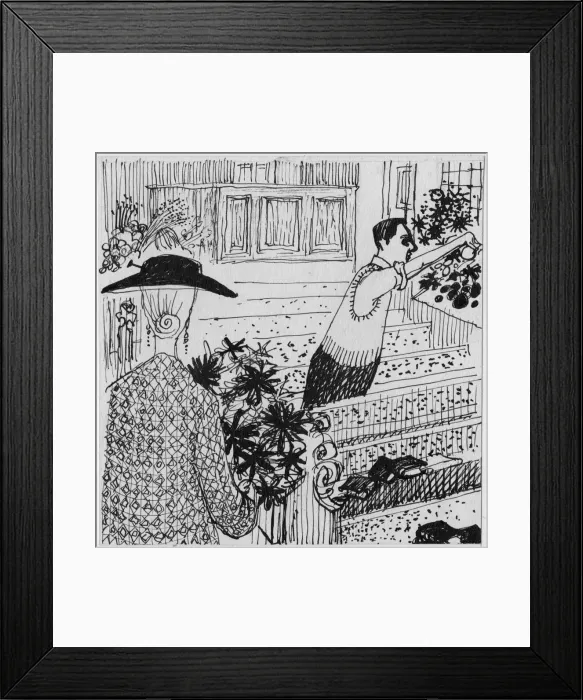 Framed Print : Decorating church with flowers, 1952. Creator: Shirley Markham Framed Print : Decorating church with flowers, 1952. Creator: Shirley Markham