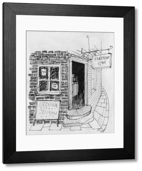 Framed Print : Corner shop, 1952. Creator: Shirley Markham Framed Print : Corner shop, 1952. Creator: Shirley Markham