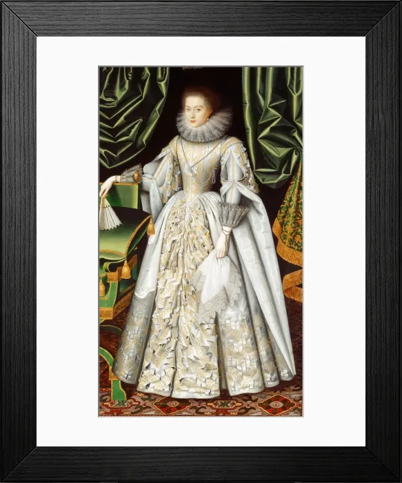 Framed Print : Portrait of Diana Cecil, later Countess of Oxford, c1616-1618 Framed Print : Portrait of Diana Cecil, later Countess of Oxford, c1616-1618