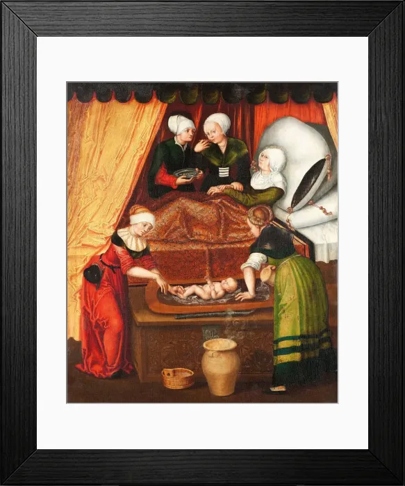 Framed Print : The Birth of Saint John the Baptist, 1518 Framed Print : The Birth of Saint John the Baptist, 1518