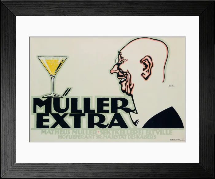 Framed Print : Müller Extra. Matheus Müller. Sektkellerei Eitville, 1912 Framed Print : Müller Extra. Matheus Müller. Sektkellerei Eitville, 1912