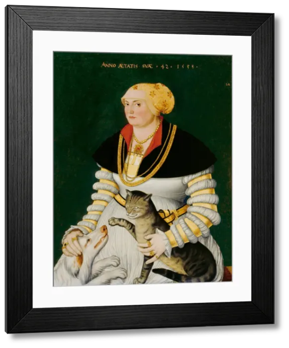 Framed Print : Portrait of Cleophea Holzhalb, nee Krieg von Bellikon, 1538 Framed Print : Portrait of Cleophea Holzhalb, nee Krieg von Bellikon, 1538