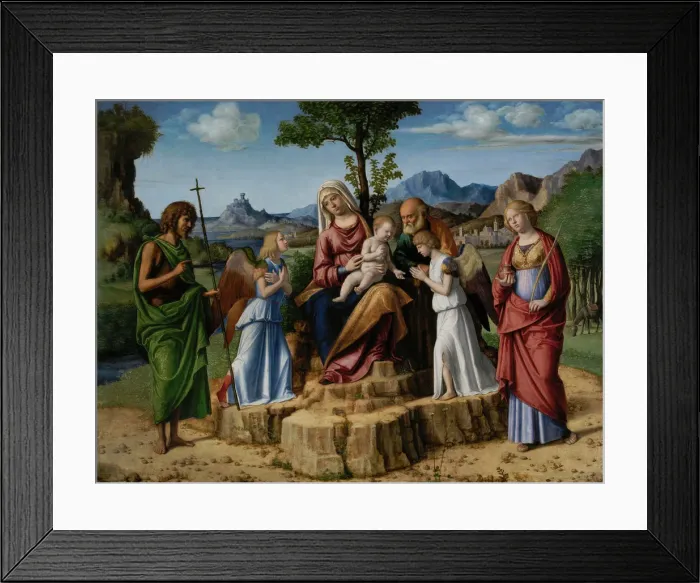 Framed Print : The Rest on the Flight into Egypt with Saint John the Baptist, c1497 Framed Print : The Rest on the Flight into Egypt with Saint John the Baptist, c1497