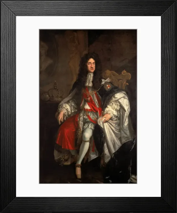 Framed Print : Portrait of Charles II of England (1630-1685), ca 1685 Framed Print : Portrait of Charles II of England (1630-1685), ca 1685