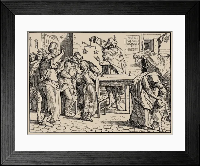 Framed Print : Also a Dance of Death, Sheet III, 1849 Framed Print : Also a Dance of Death, Sheet III, 1849