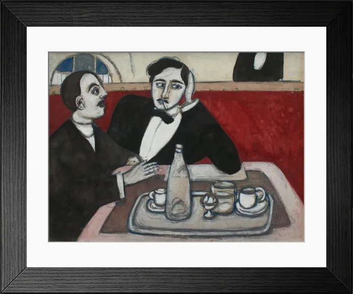 Framed Print : Gli intellettuali al caffe (The intellectuals at the cafe), 1916