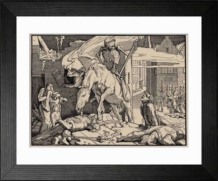 Framed Print : Also a Dance of Death, Sheet VI (Death the Victor), 1849 Framed Print : Also a Dance of Death, Sheet VI (Death the Victor), 1849