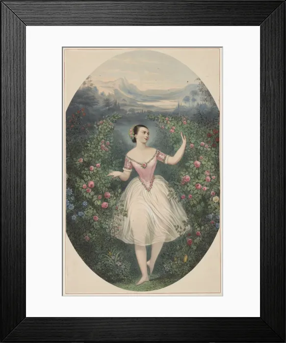Framed Print : Portrait of the ballerina Marie Taglioni (1804-1884) in ballet Thea ou La Fee Framed Print : Portrait of the ballerina Marie Taglioni (1804-1884) in ballet Thea ou La Fee