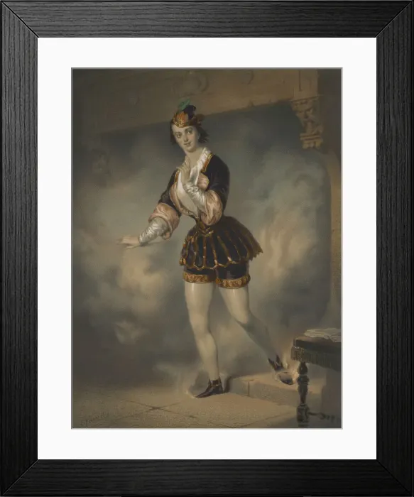 Framed Print : Portrait of the ballerina Marie Taglioni (1804-1884) as Satanella, 1853 Framed Print : Portrait of the ballerina Marie Taglioni (1804-1884) as Satanella, 1853