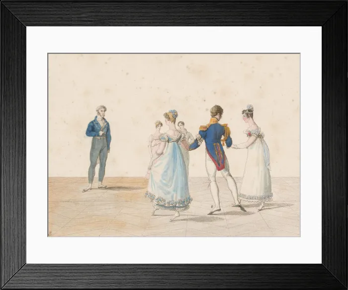 Framed Print : The Quadrille: La Pastourelle (The Shepherd Girl), 1820s Framed Print : The Quadrille: La Pastourelle (The Shepherd Girl), 1820s