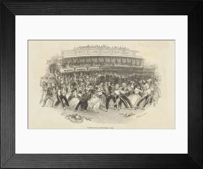 Framed Print : The Galop at a Masked Ball at the Opera in Paris, 1843 Framed Print : The Galop at a Masked Ball at the Opera in Paris, 1843