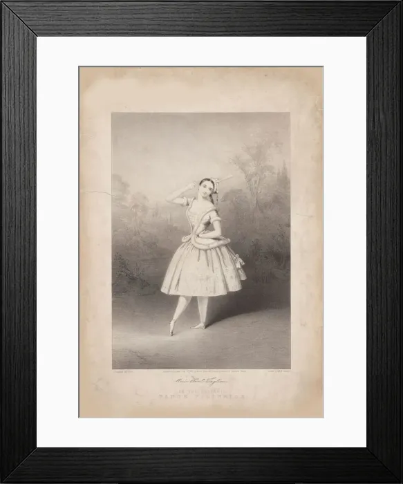 Framed Print : Marie Taglioni dancing Polonaise, 1847 Framed Print : Marie Taglioni dancing Polonaise, 1847