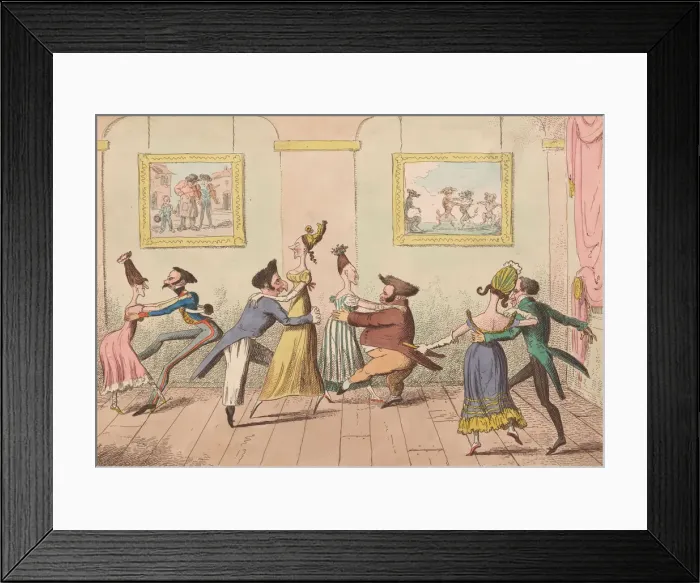 Framed Print : Specimens of waltzing, 1817 Framed Print : Specimens of waltzing, 1817