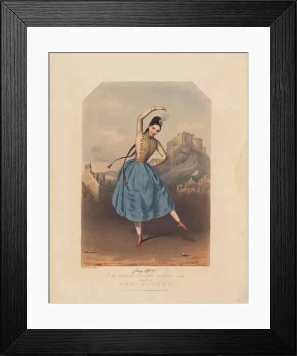 Framed Print : Krakowiak, danced by Fanny Elssler (1810-1884) in ballet La Gipsy, c1840 Framed Print : Krakowiak, danced by Fanny Elssler (1810-1884) in ballet La Gipsy, c1840
