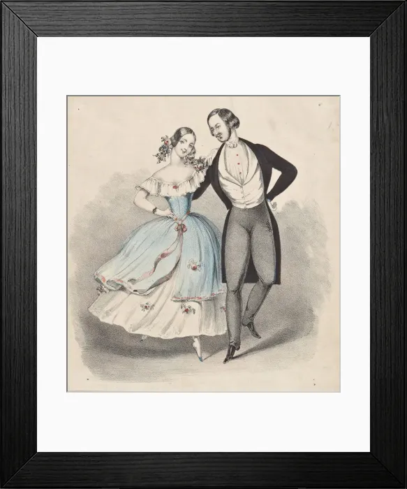Framed Print : La polka, 1840s Framed Print : La polka, 1840s
