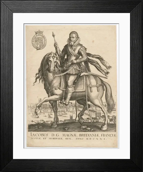 Framed Print : Portrait of King James I of England (1566-1625), 1630 Framed Print : Portrait of King James I of England (1566-1625), 1630