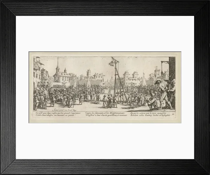 Framed Print : The Miseries and Misfortunes of War, folio 10: The Strappado, 1633 Framed Print : The Miseries and Misfortunes of War, folio 10: The Strappado, 1633