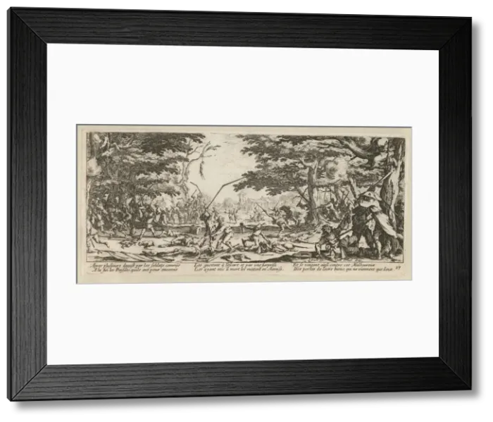 Framed Print : The Miseries and Misfortunes of War, folio 17: The peasants revolt, 1633