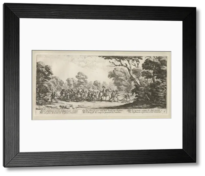 Framed Print : The Miseries and Misfortunes of War, folio 9: Seizure of the Criminal Soldiers, 1633 Framed Print : The Miseries and Misfortunes of War, folio 9: Seizure of the Criminal Soldiers, 1633