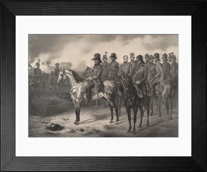 Framed Print : Field marshal Josef Graf Radetzky with his entourage, 1850 Framed Print : Field marshal Josef Graf Radetzky with his entourage, 1850