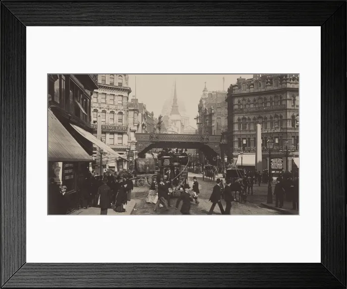 Framed Print : Fleet Street and Ludgate Circus in London, Second Half of the 19th century Framed Print : Fleet Street and Ludgate Circus in London, Second Half of the 19th century