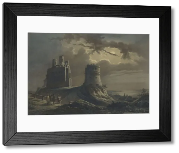 Framed Print : The Ostroh Castle (Ostrogski Castle) in Volhynia, 1847-1852
